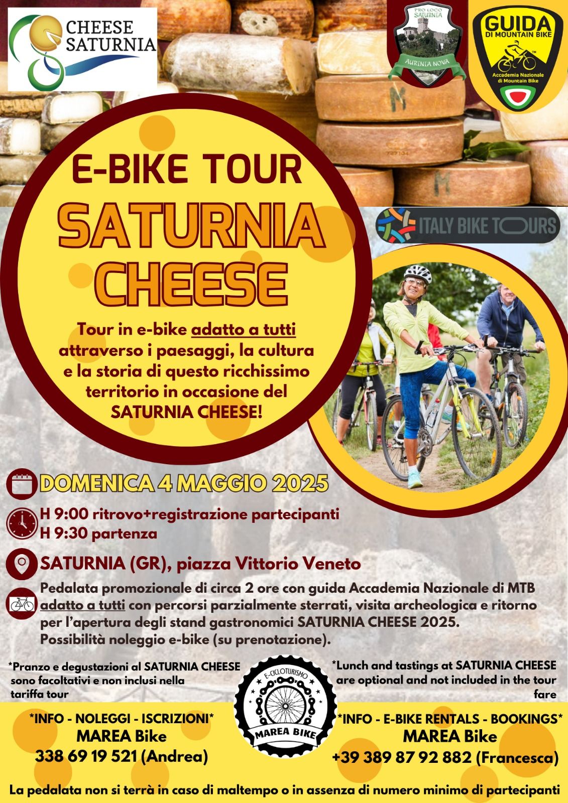 escursione ebike saturnia cheese